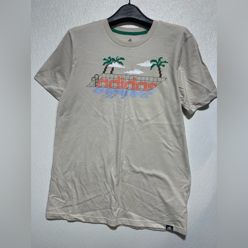 3/$10 Adidas Beige Graphic Men's Tee